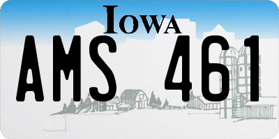 IA license plate AMS461