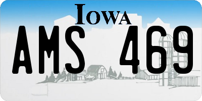 IA license plate AMS469