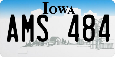 IA license plate AMS484