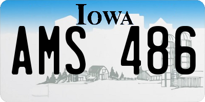 IA license plate AMS486