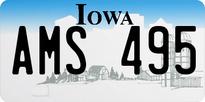 IA license plate AMS495