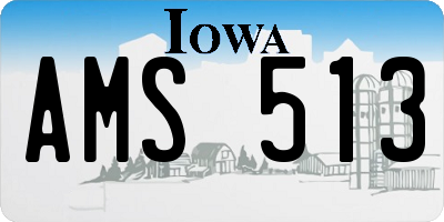 IA license plate AMS513