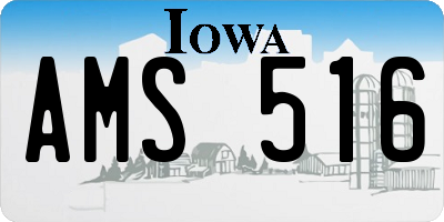 IA license plate AMS516