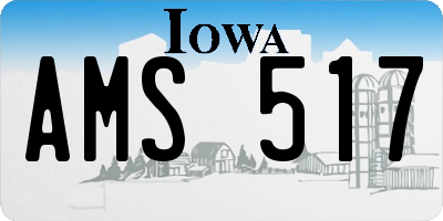 IA license plate AMS517