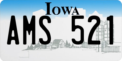 IA license plate AMS521