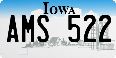 IA license plate AMS522