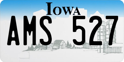IA license plate AMS527