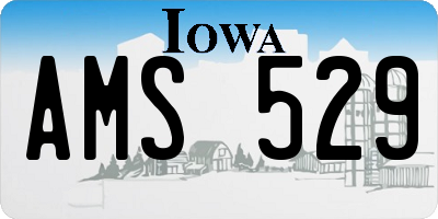 IA license plate AMS529