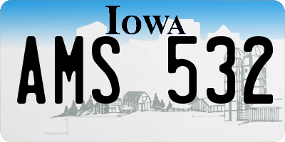 IA license plate AMS532