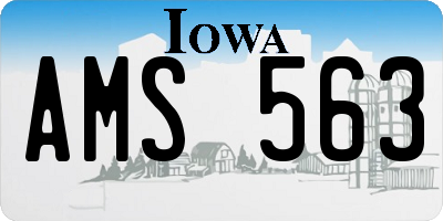 IA license plate AMS563