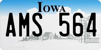 IA license plate AMS564