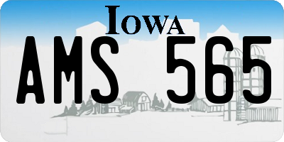 IA license plate AMS565