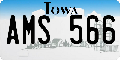IA license plate AMS566