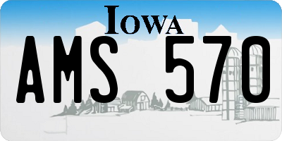 IA license plate AMS570