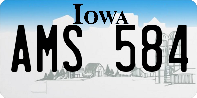IA license plate AMS584