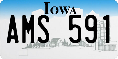 IA license plate AMS591