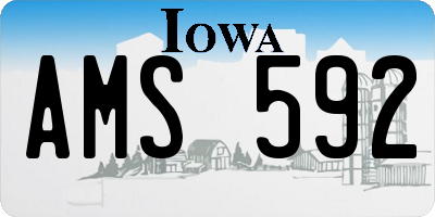 IA license plate AMS592