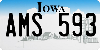 IA license plate AMS593