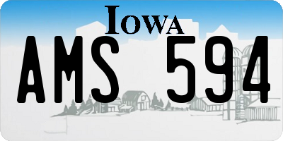 IA license plate AMS594