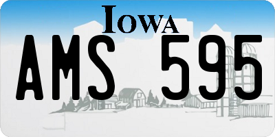 IA license plate AMS595