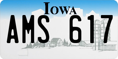 IA license plate AMS617