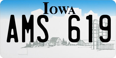 IA license plate AMS619