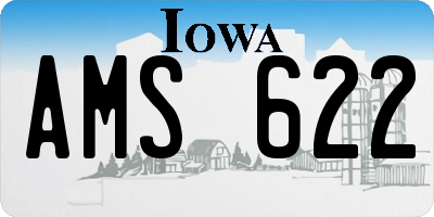 IA license plate AMS622