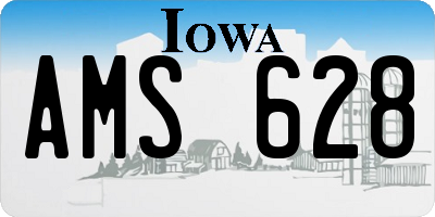 IA license plate AMS628
