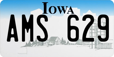 IA license plate AMS629