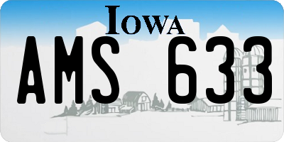 IA license plate AMS633