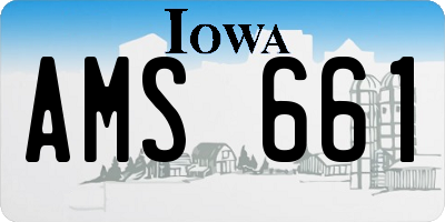 IA license plate AMS661
