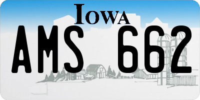IA license plate AMS662