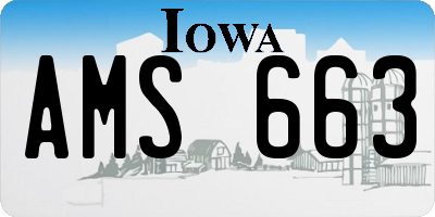 IA license plate AMS663