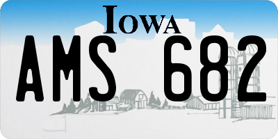IA license plate AMS682