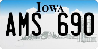 IA license plate AMS690