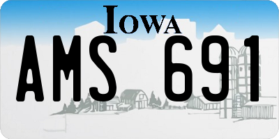 IA license plate AMS691