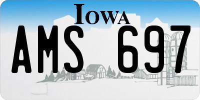 IA license plate AMS697