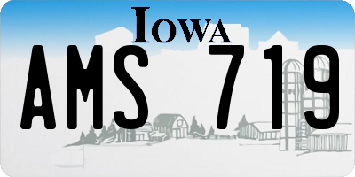 IA license plate AMS719