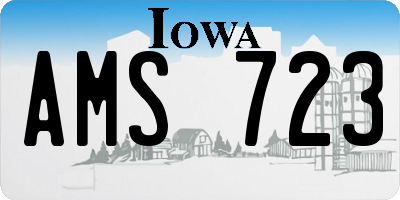 IA license plate AMS723