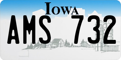 IA license plate AMS732
