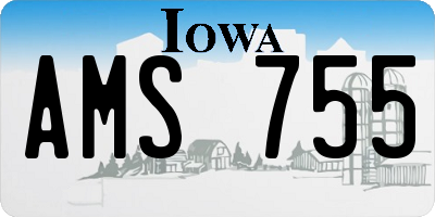 IA license plate AMS755