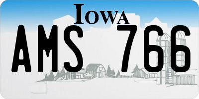 IA license plate AMS766