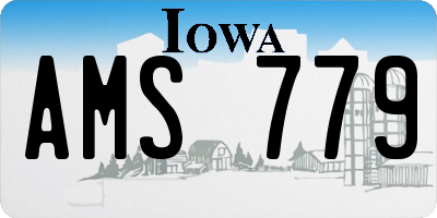 IA license plate AMS779