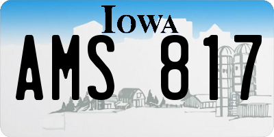 IA license plate AMS817