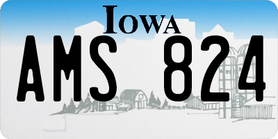 IA license plate AMS824