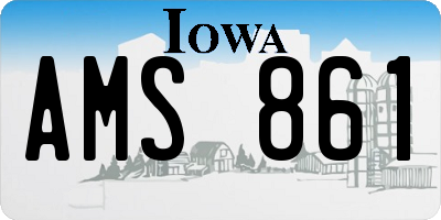 IA license plate AMS861