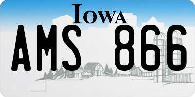 IA license plate AMS866