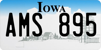 IA license plate AMS895