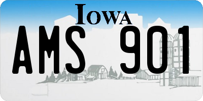 IA license plate AMS901