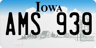 IA license plate AMS939